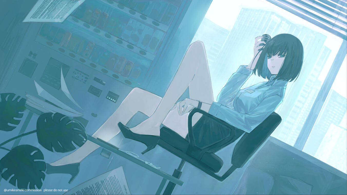 Full body art with background