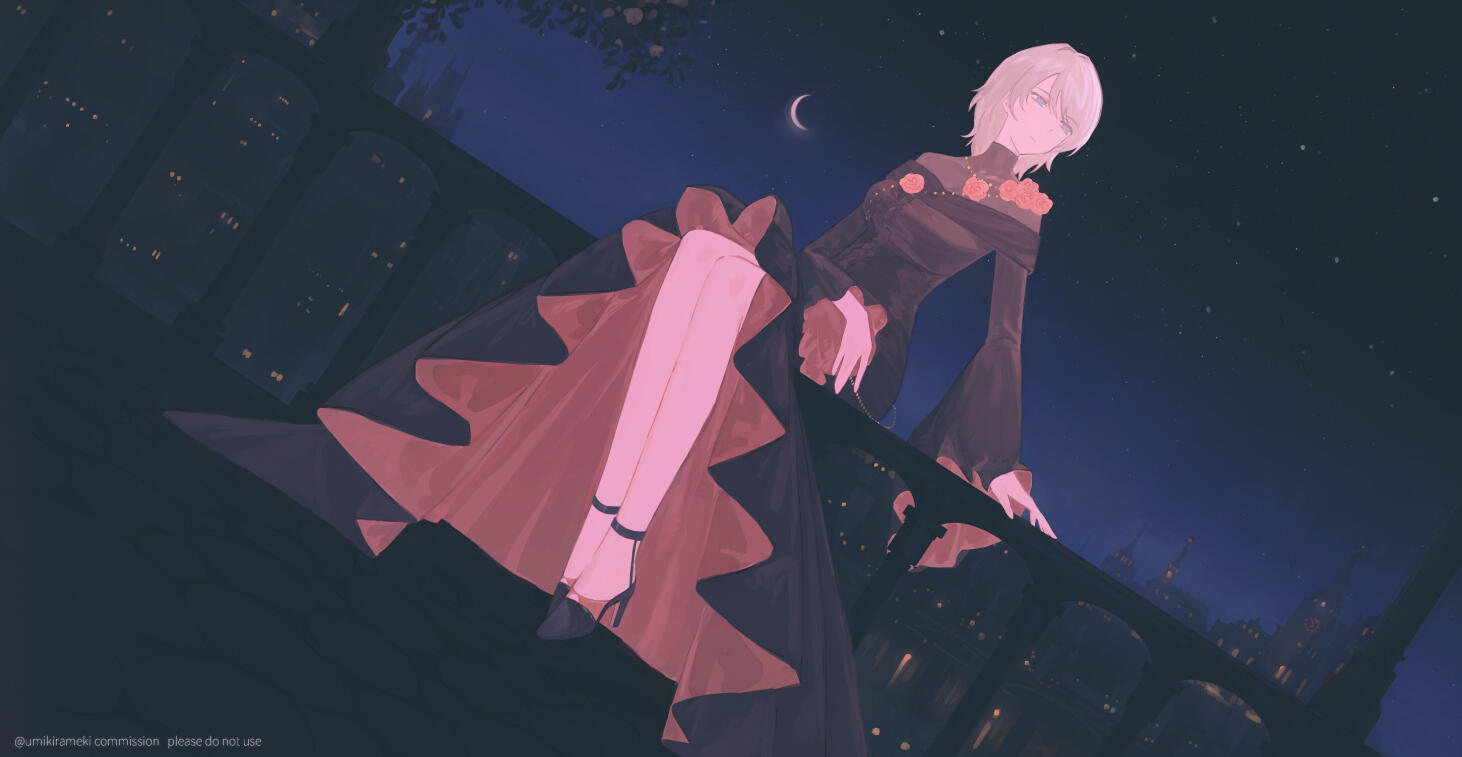 Full body art with background