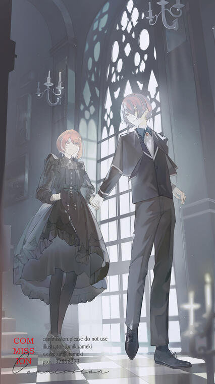 Full body art with background