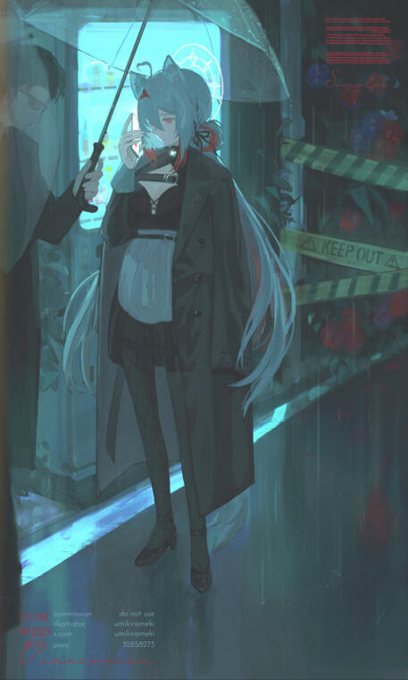 Full body art with background