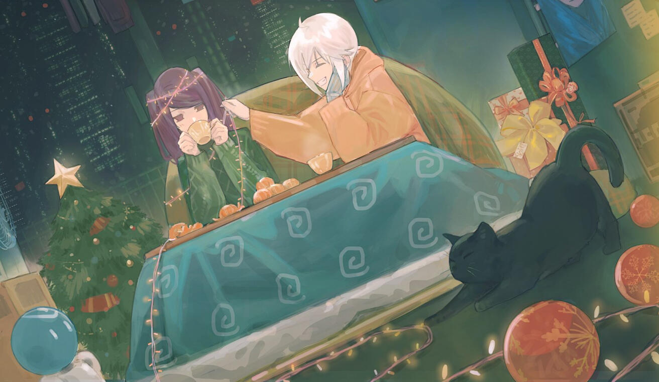 Half body art with background