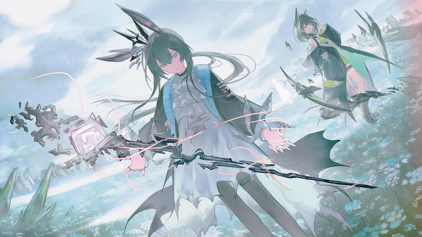 Full body art with background