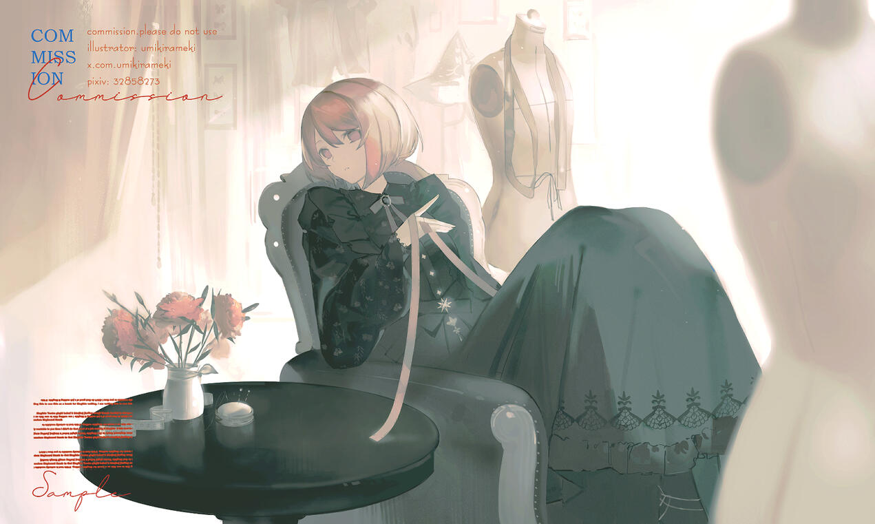 Full body art with background